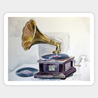 Old Gramophone Sticker